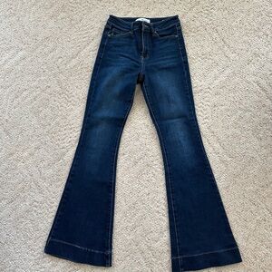 KanCan Women's Blue Flared Jeans